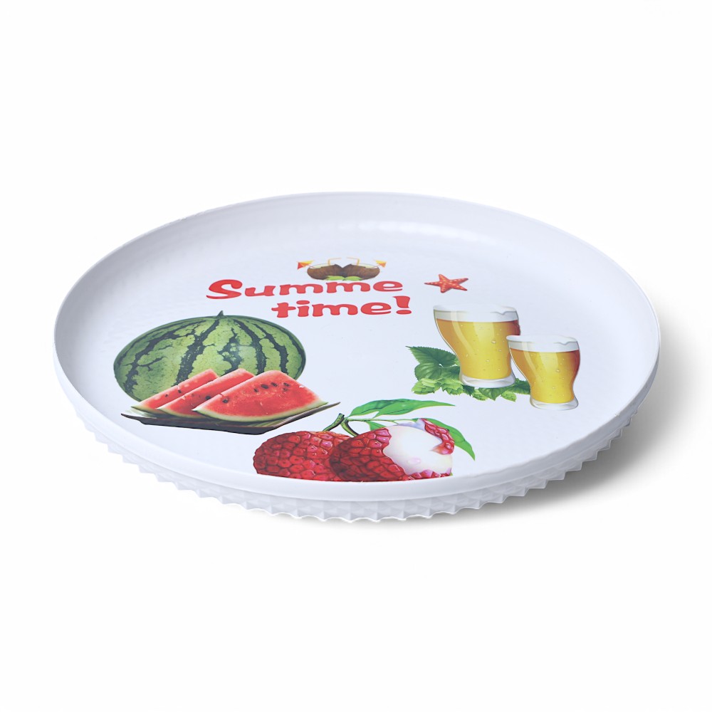 Поднос Пластиковая Круглый Summe Time Белый