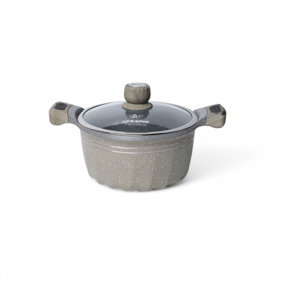 Кастрюля 9,5 л с гранитовый покритией C светло-коричневый LIFEP2N-32
