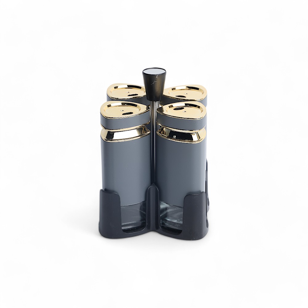 Набор банок стеклянный 4 pcs L1008BJ Классический DB-95-12 Серый