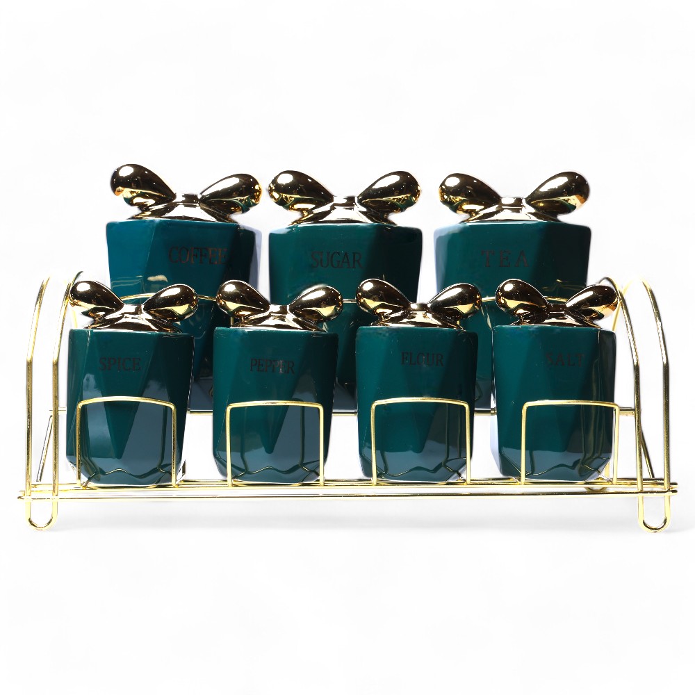 Набор банок керамический 7 pcs JJD521-2 DB-74-50 Зелёный