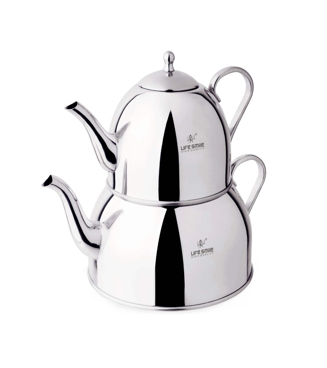 Чайник металлический двухэтажный 1&2 л Life Smile TK1-10