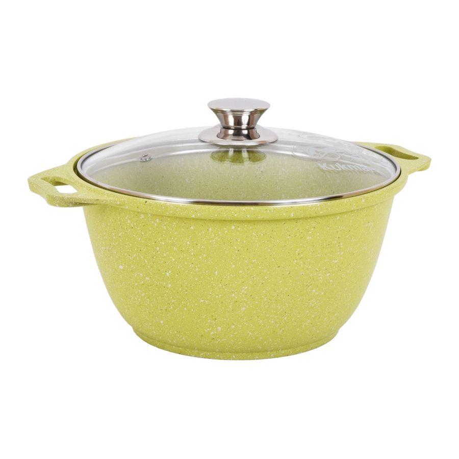 Кастрюля 3л со стеклянной крышкой, АП линия "Trendy style" (lime) к31tsl