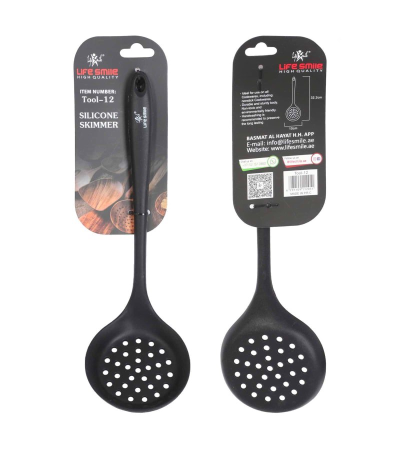 Шумовка силиконовая 32,2 см розовый TOOL 12