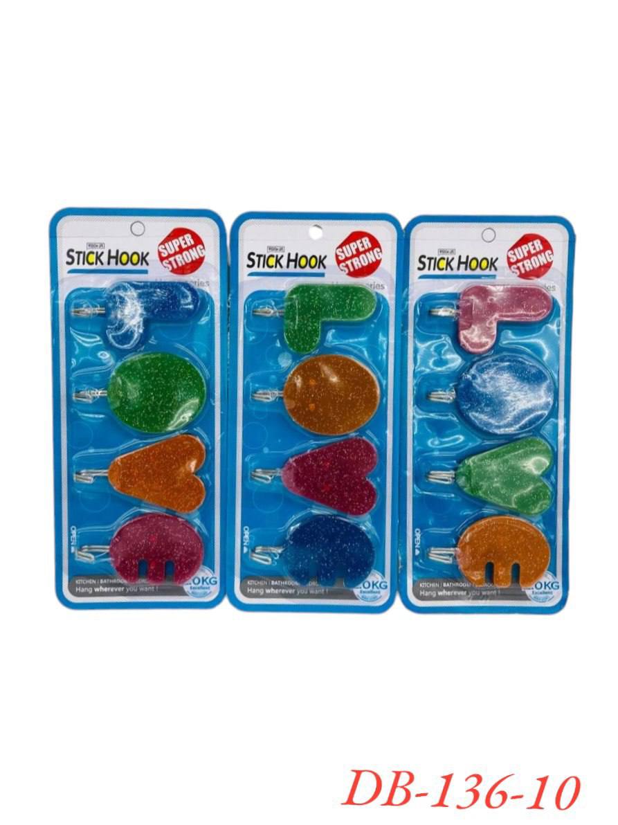 Крючки пластиковые DB-136-10 Разноцветный