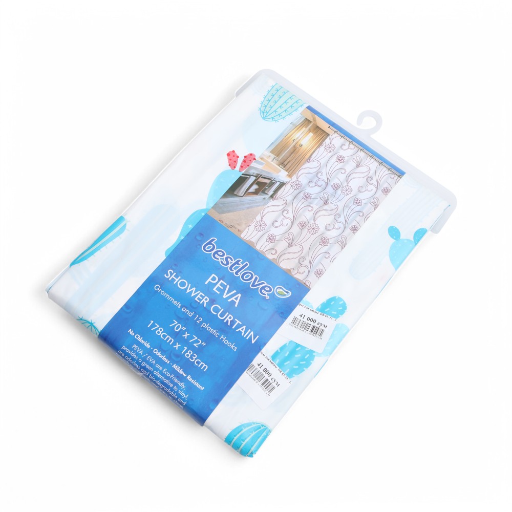 Шторы для ванной синый 3 DB-63-13