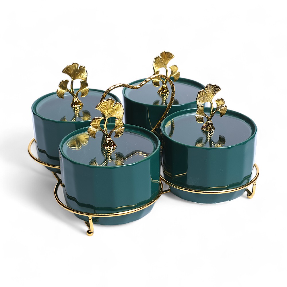 Менажница керамическая 4 pcs B ZQ-3 Зеленый