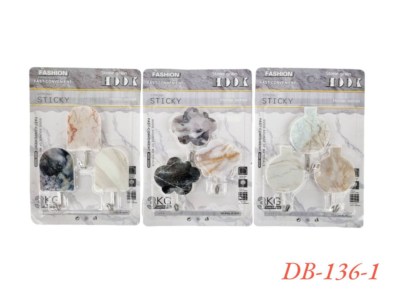 Крючки пластиковые DB-136-1 Разноцветный