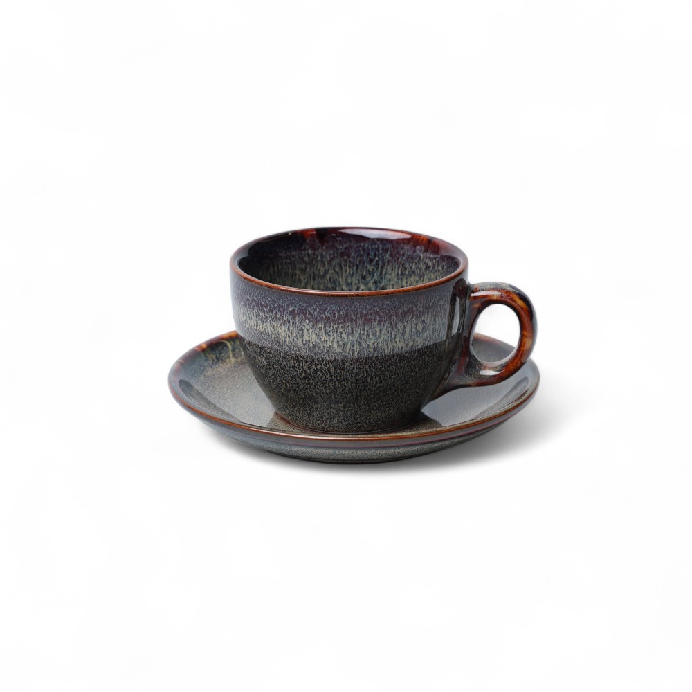 Чашка с блюдцем DB-4-17 серый