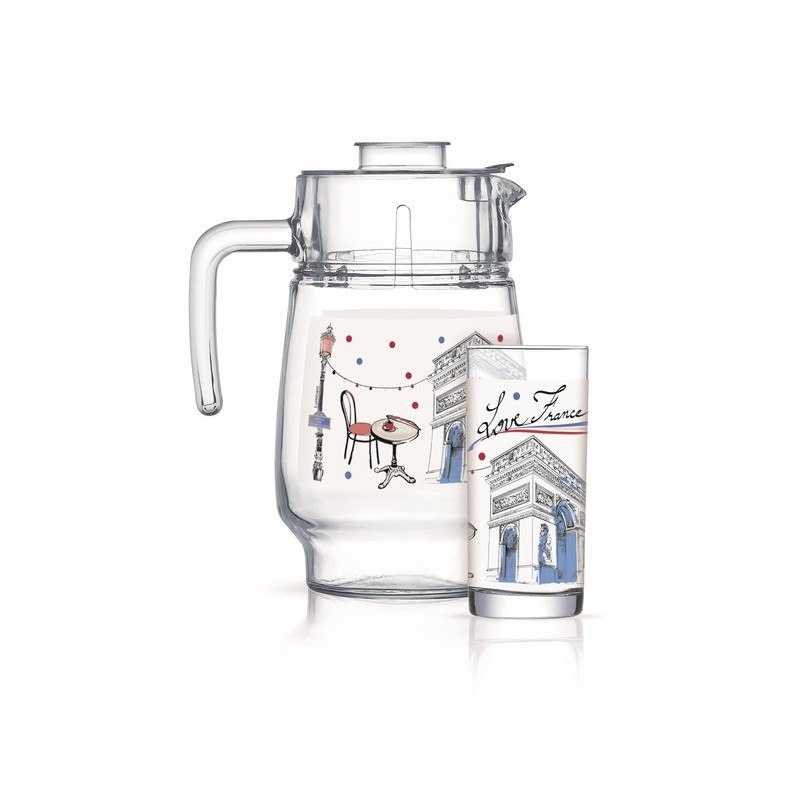 Набор для напитков LUMINARC "LOVE FRANCE BLUE AMST+TIVO" Q5627 7пр 1х3