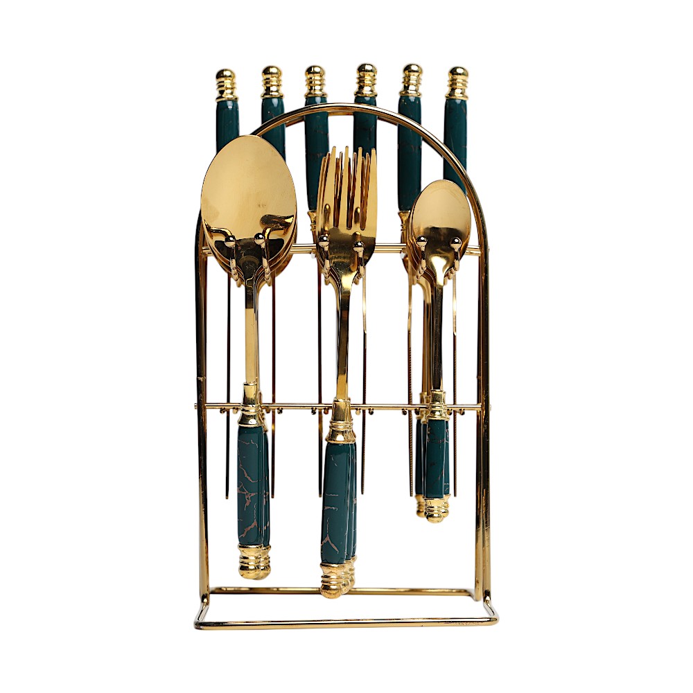 Набор столовых приборов FA-102-85 зеленый