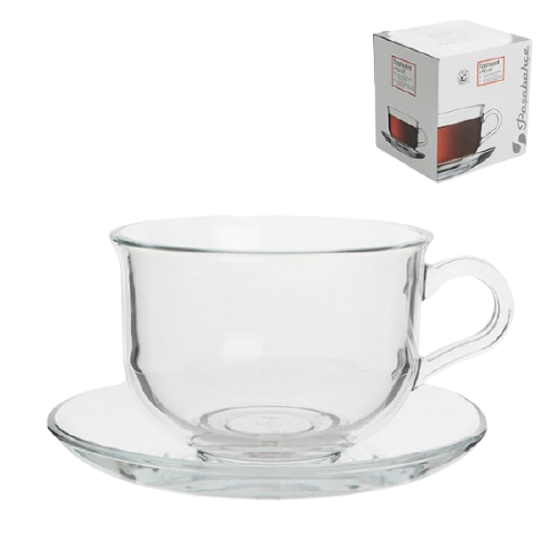 Чашка с блюдцем PASABAHCE ТАШКЕНТ 96806 290мл 2шт 2х12 1111163