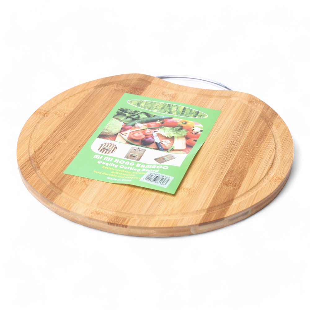 Доска разделочная круглая 30 см бамбук DB-13-6 натуральный