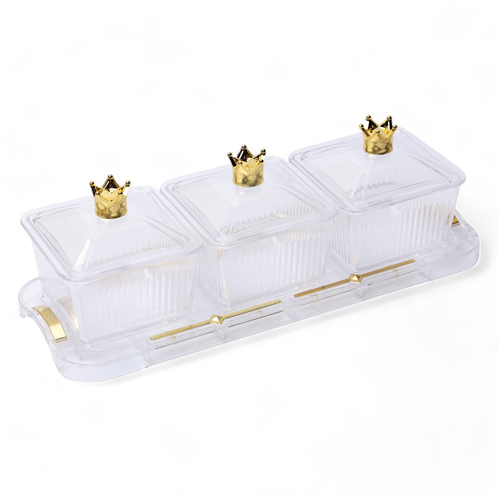 Менажница пластиковая 3 pcs BDB220511-3* DB-152-308 Прозрачный