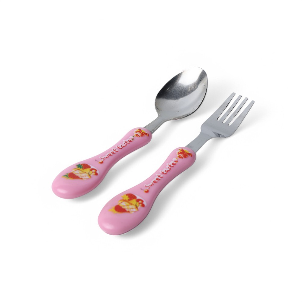 Ложка и вилка детская 400 Розовый