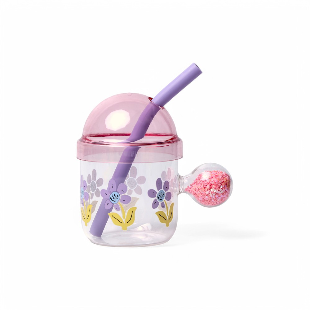 Бутылка стеклянная с трубочкой С 420 мл DB-104-4