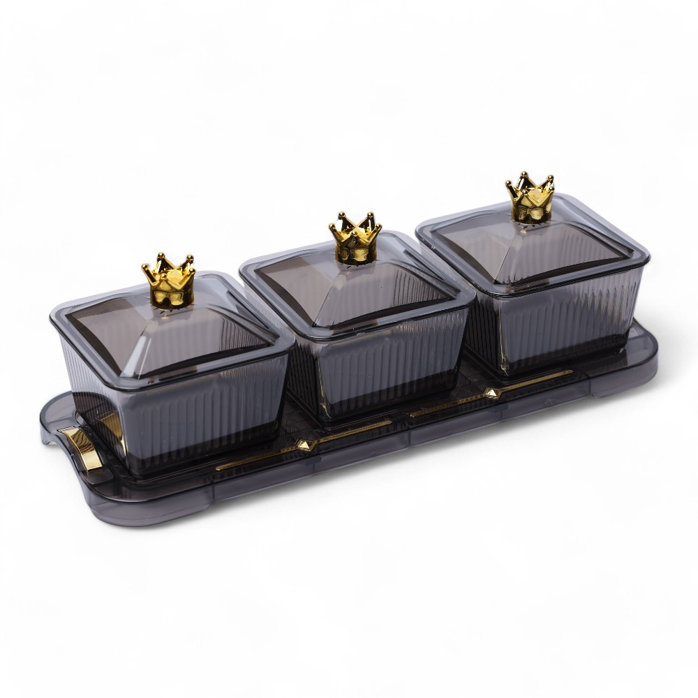 Менажница пластиковая 3 pcs BDB220511-3* DB-152-308 Серый