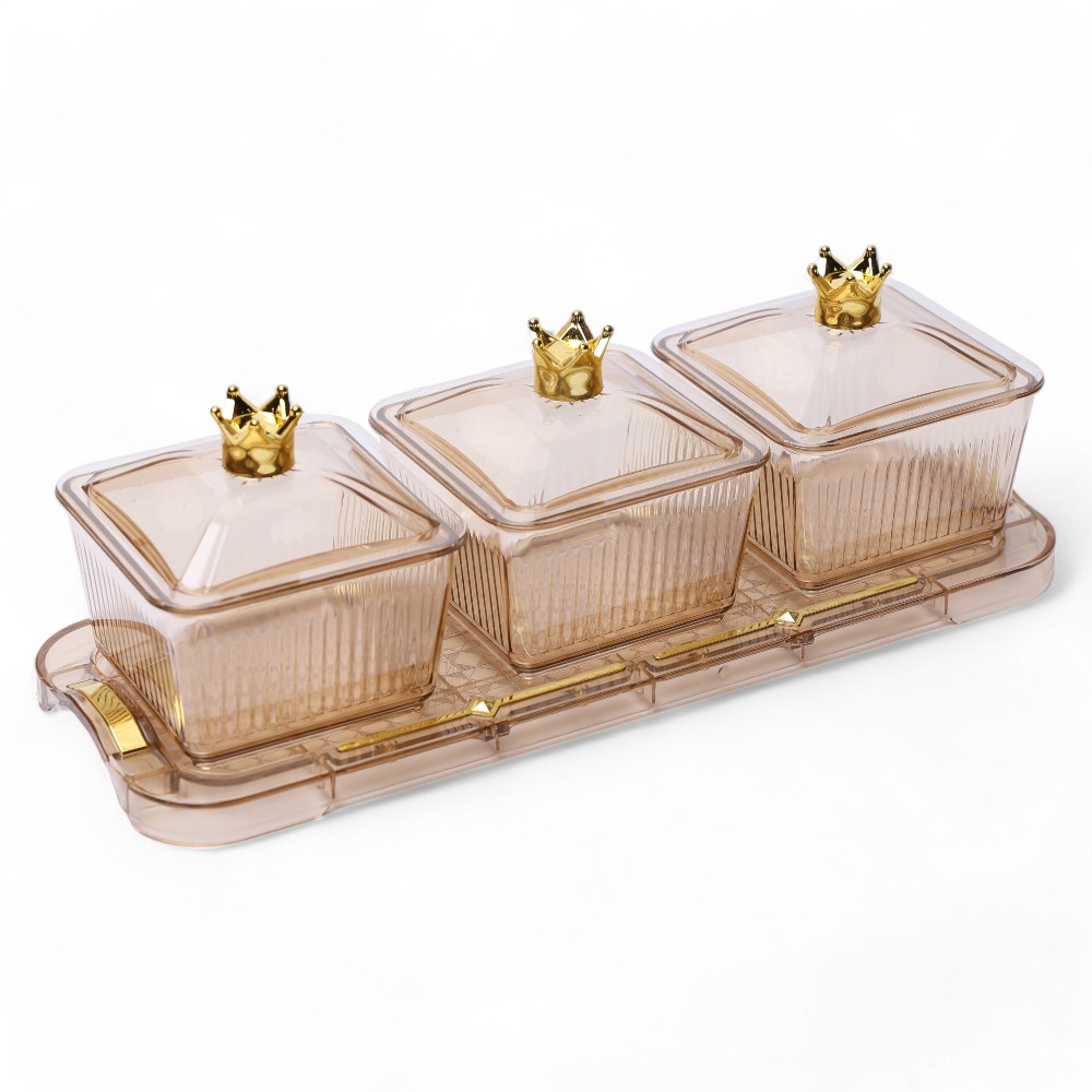 Менажница пластиковая 3 pcs BDB220511-3* DB-152-308 Медовый