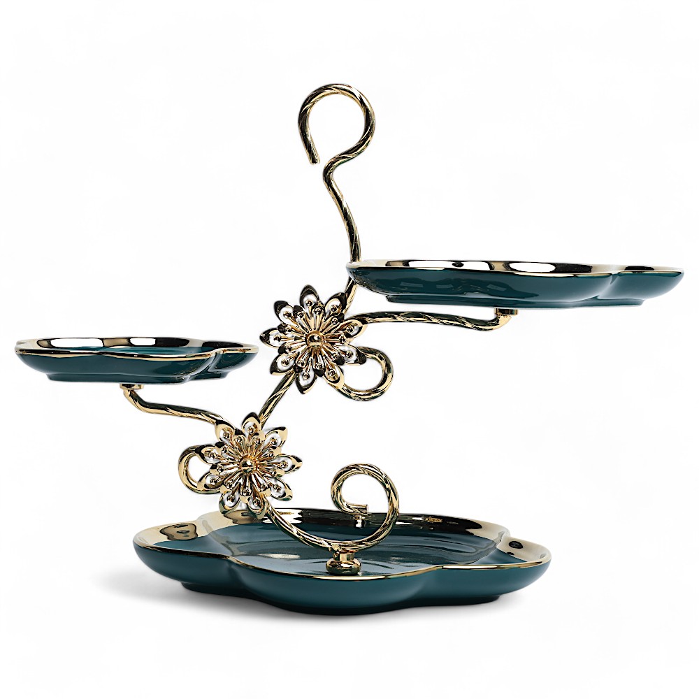 Этажерка керамическая 3 pcs Royal Home R-05 Зеленый