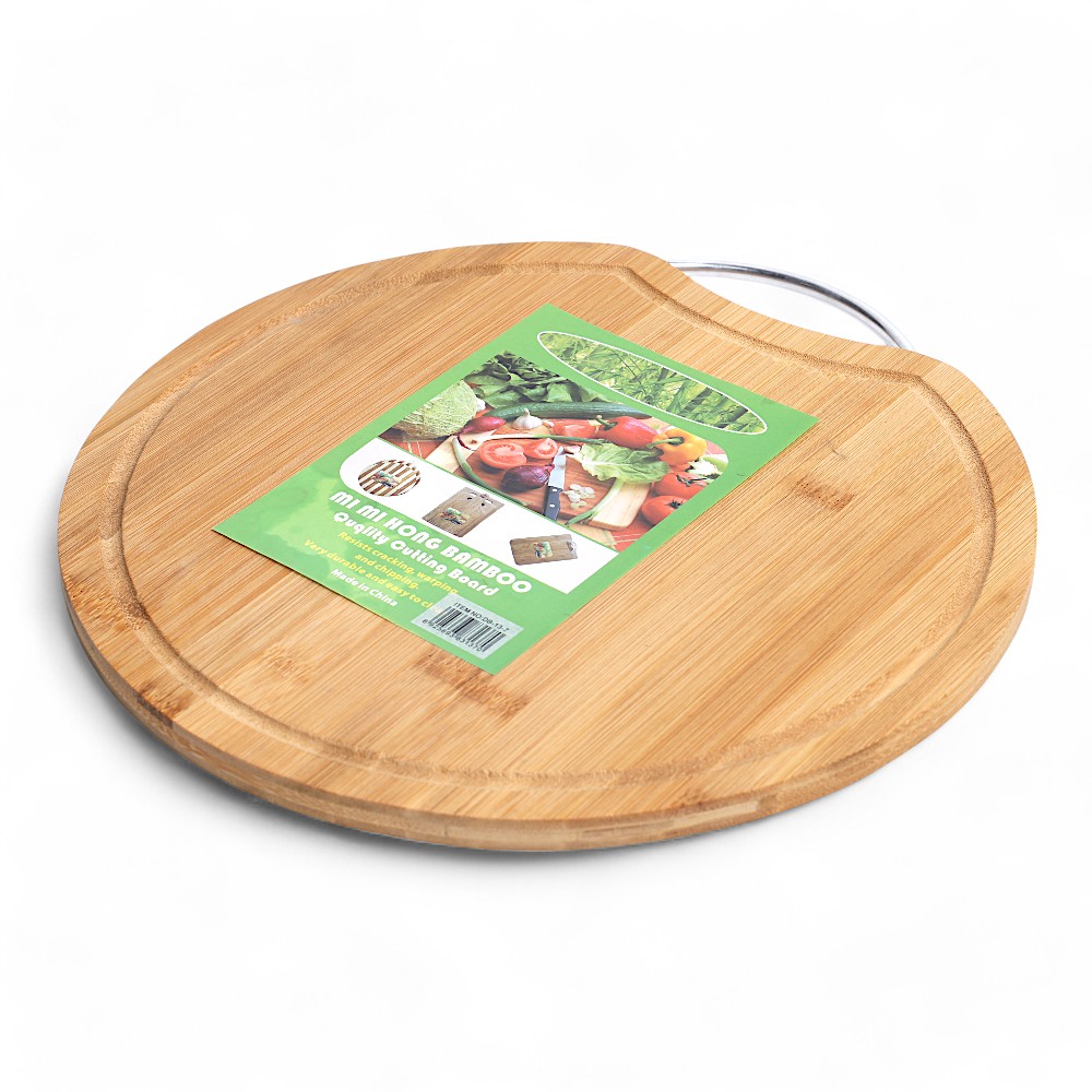 Доска разделочная круглая 32 см бамбук DB-13-7 натуральный