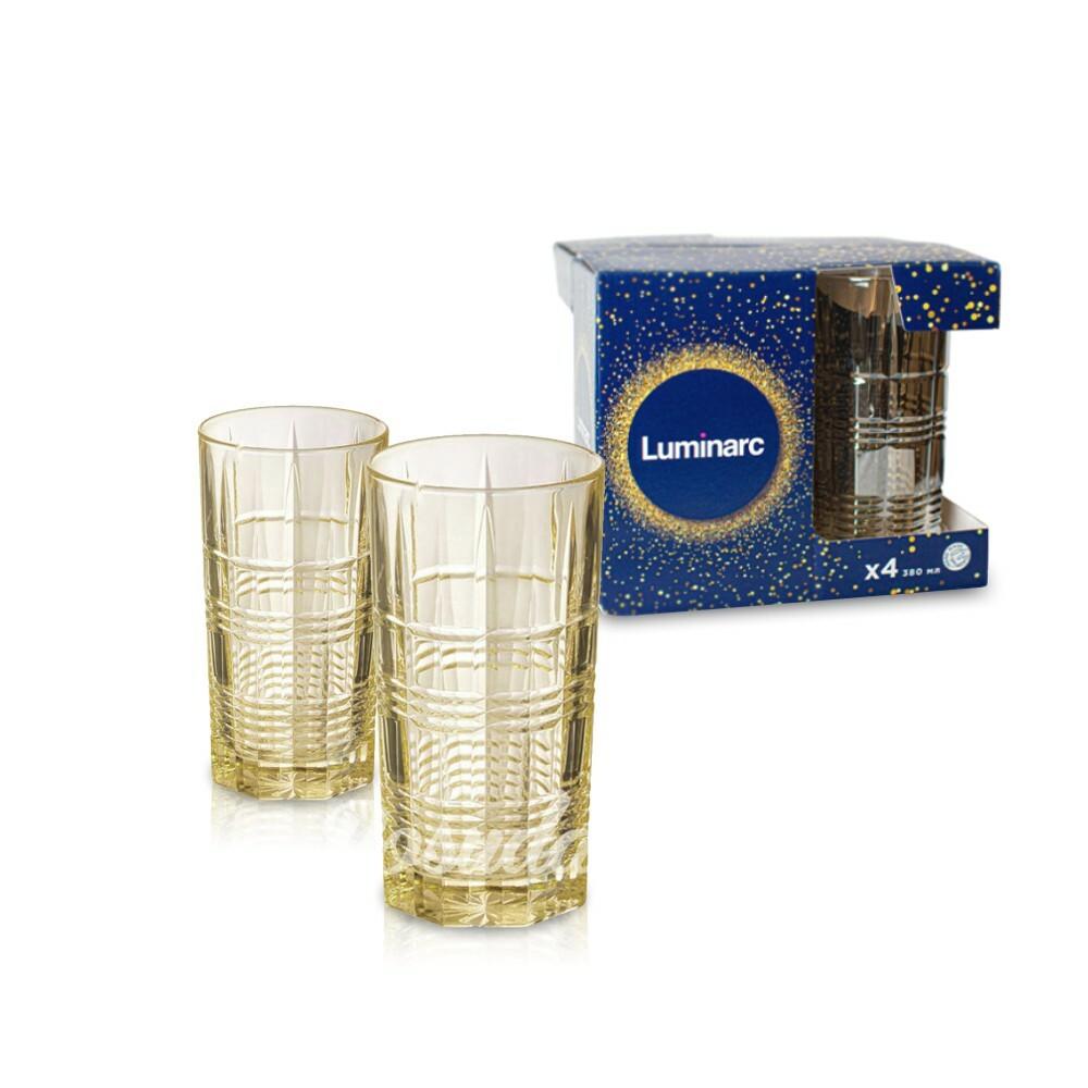 Стакан LUMINARC "Даллас Золотой мед" 4 шт 380 мл P9310