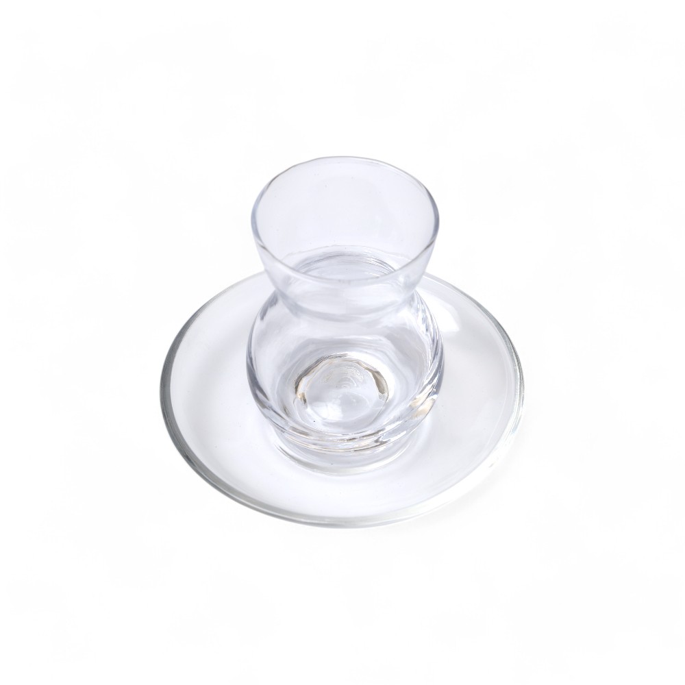 Чашка с блюдцем DB-132-4 прозрачный