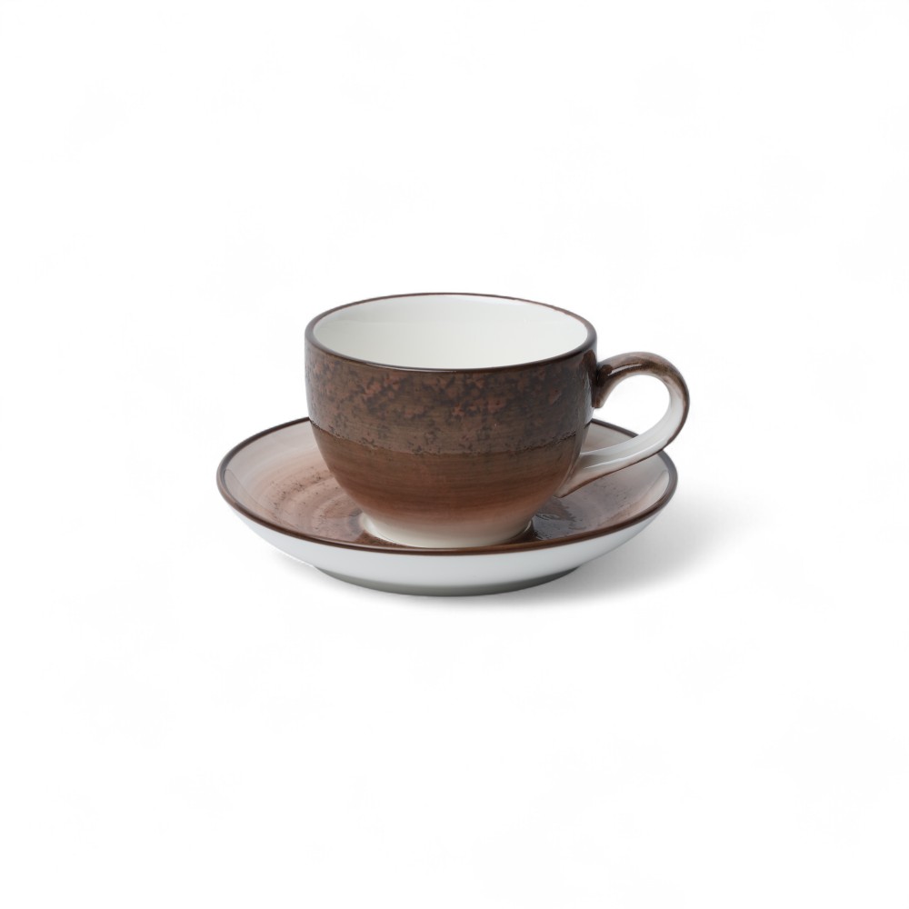 Чашка с блюдцем CHE6204-K86D Коричневый
