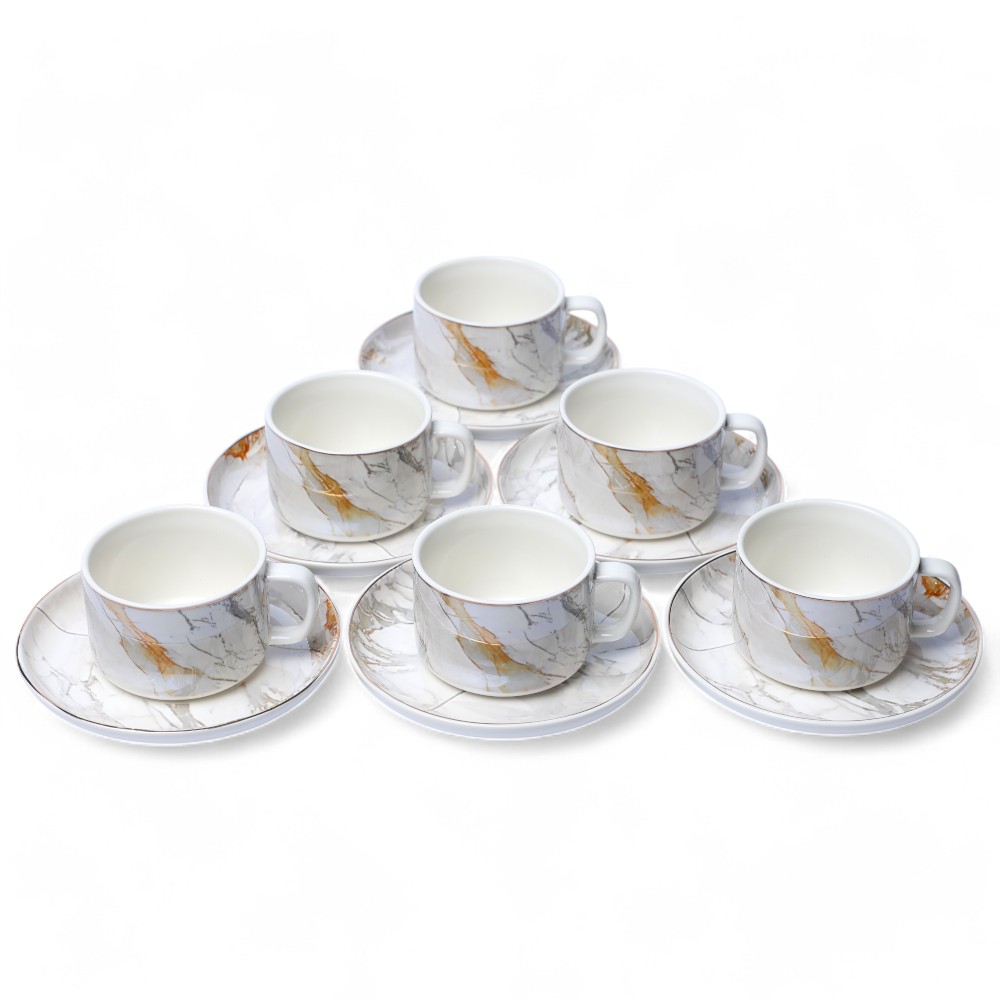 Чашка с блюдцем 12 pcs DB-86-105 серый