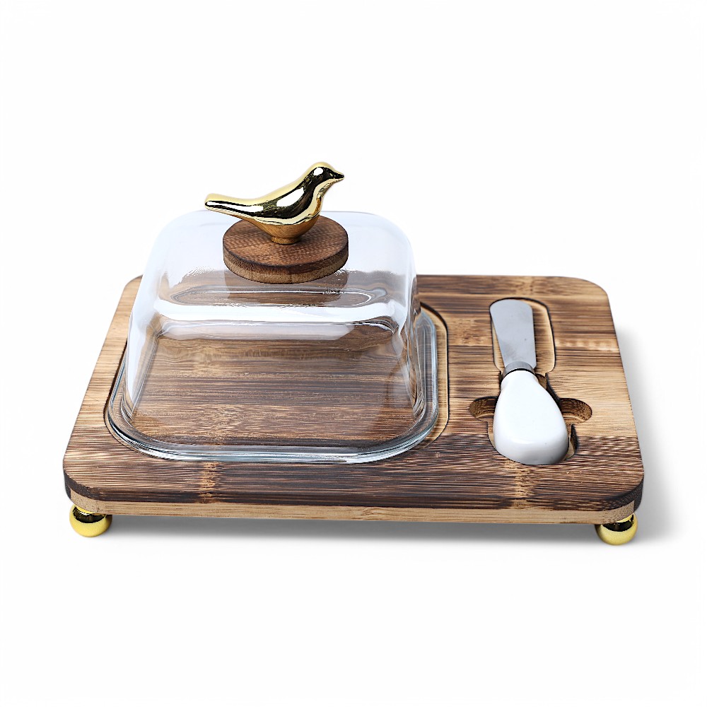 Маслёнка Стеклянная GY008-113 XP-44-19 Прозрачный