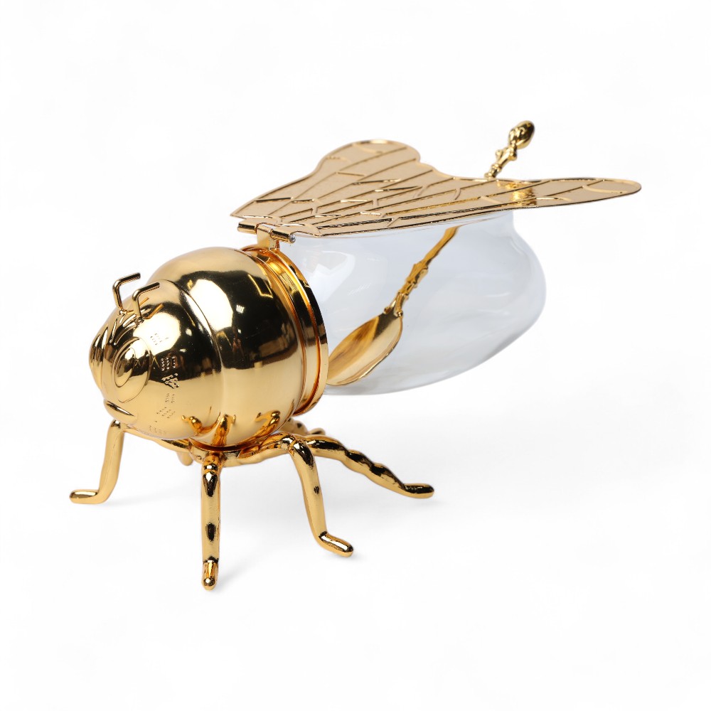 Мёдница стекляная XP-90-2 Золотой