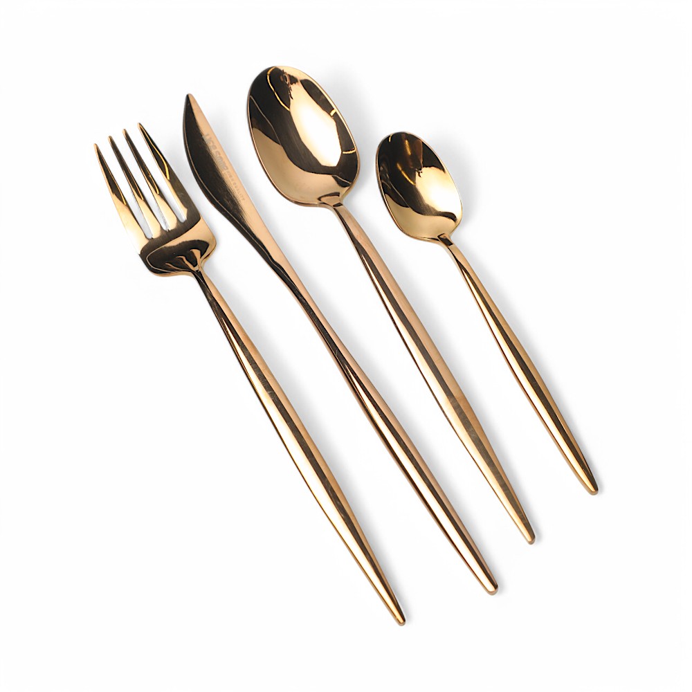 Набор столовых приборов 24 шт Life Smile CUTDS-12-1 медовый