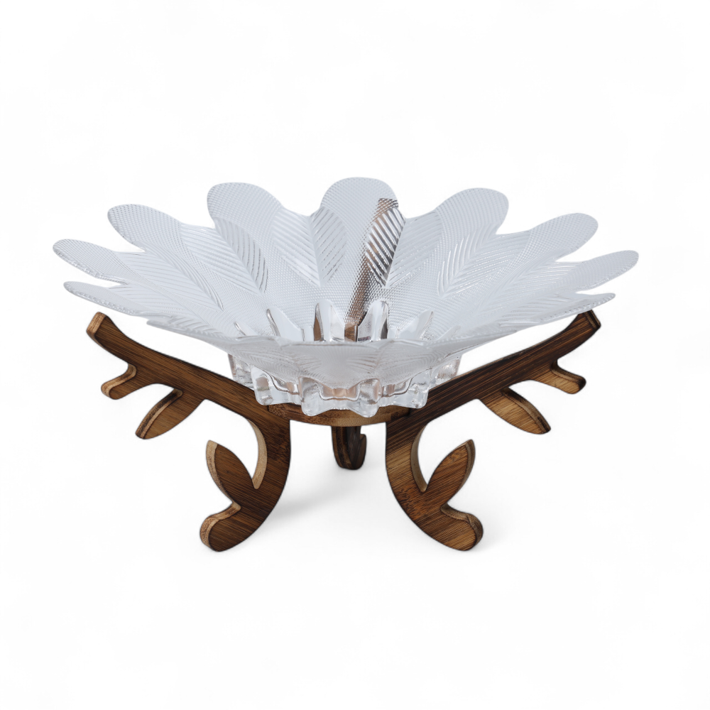 Ваза Стеклянная бамбуковой подставка XP-44-28