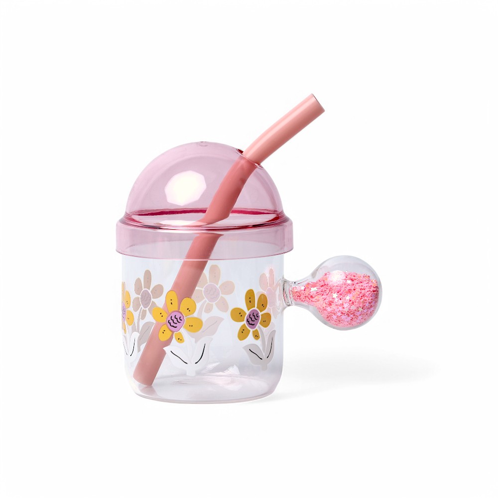 Бутылка стеклянная с трубочкой Б 420 мл DB-104-4