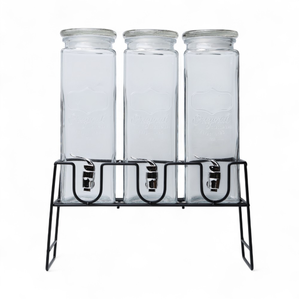Стеклянная компотница с краном SD-034 Drinks Dispense 4pcs 2300ml XP-13-75