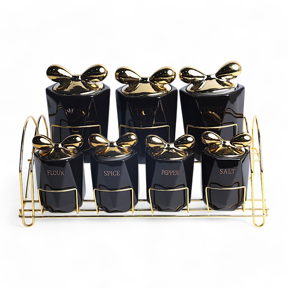 Набор банок керамический 7 pcs JJD521-4 DB-74-52 Черный