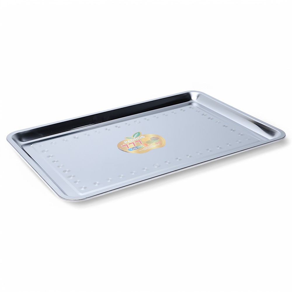 Поднос металлический Прямугольный 40*55 См Стальной