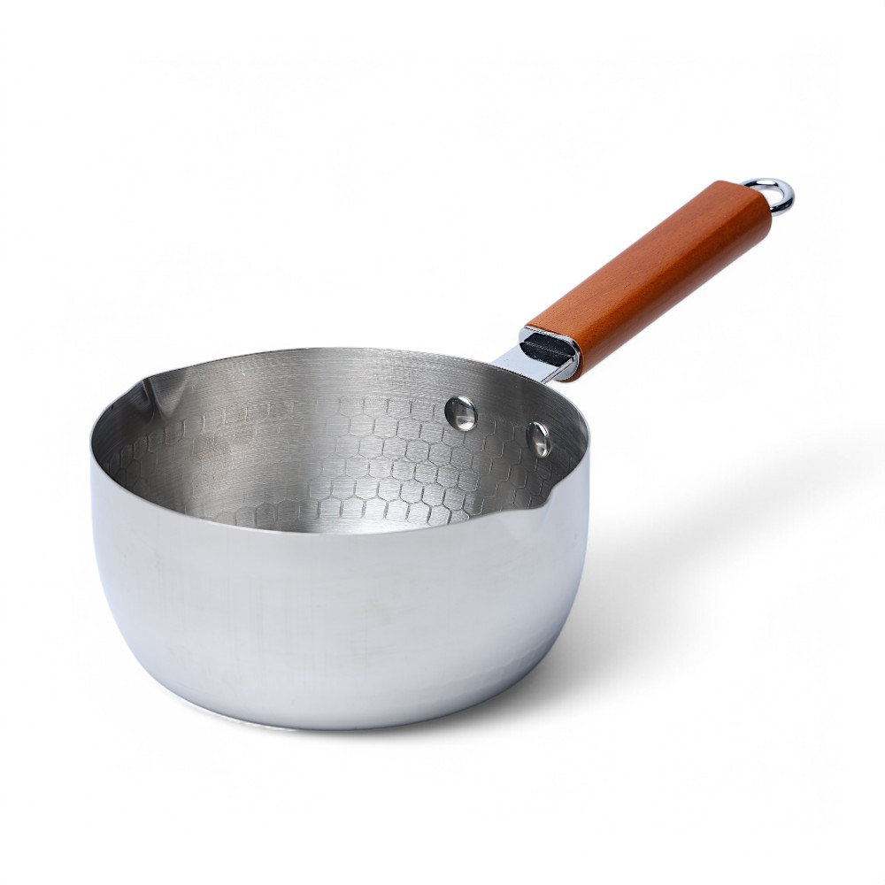 Сотейник металлический с деревянная ручка 20 См Стальной