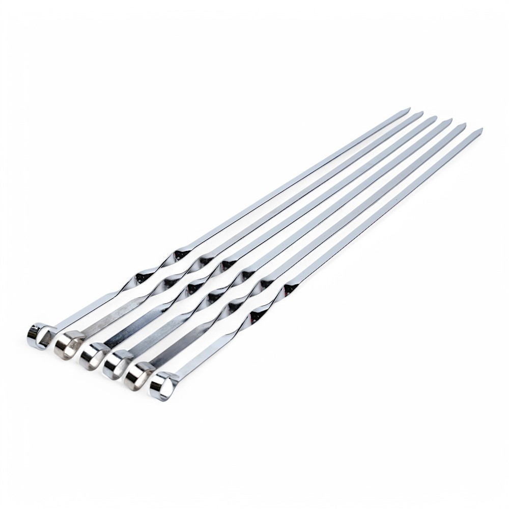 Шампуры с чехлом 6 шт 60 см XP-7-74 Стальной