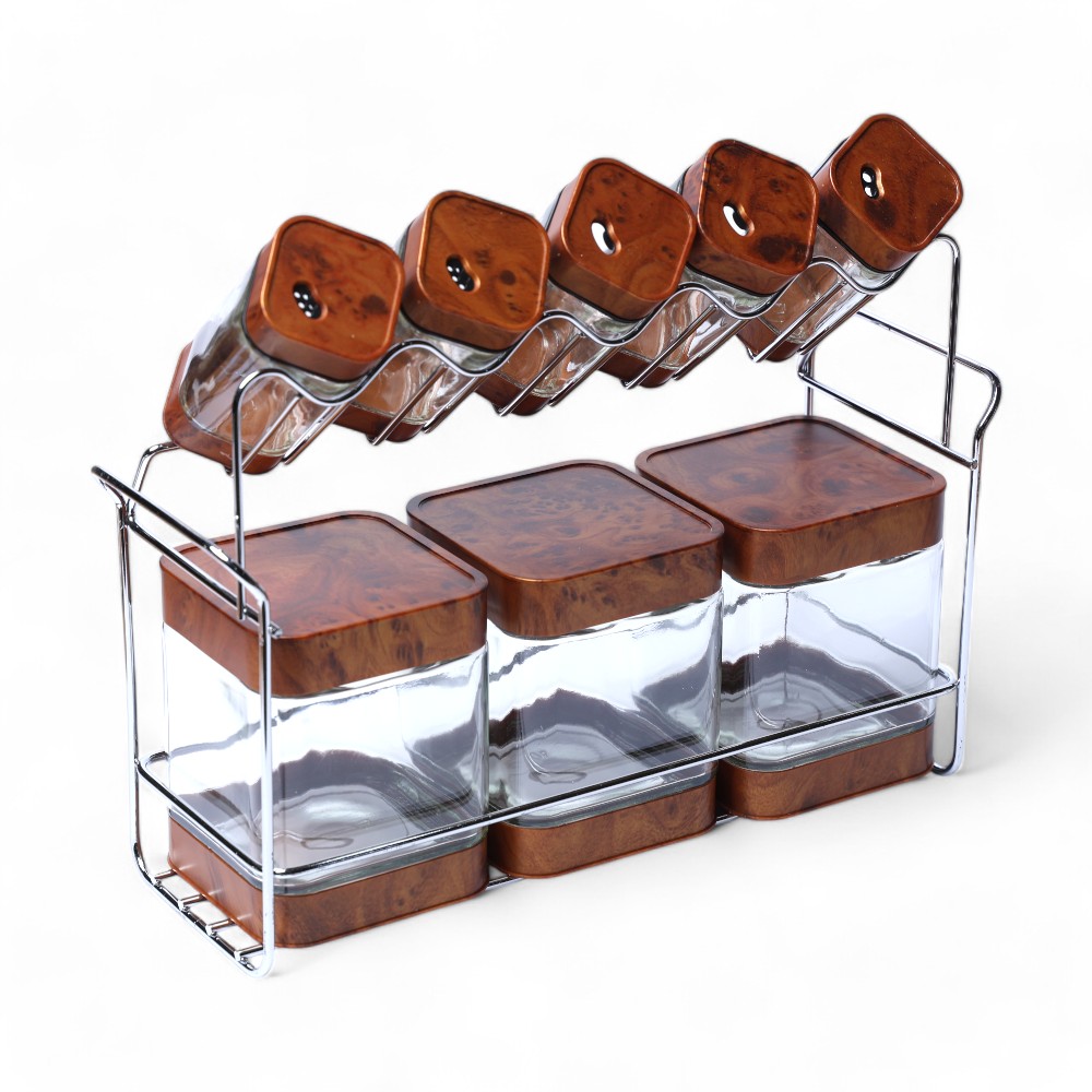 Набор банок стеклянный 8 pcs EW1016MZ Классический DB-95-15 Коричневый