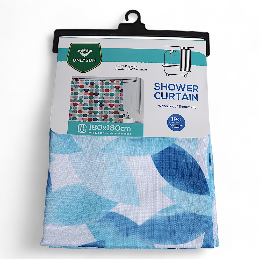 Шторы для ванной голубой 3 DB-63-14