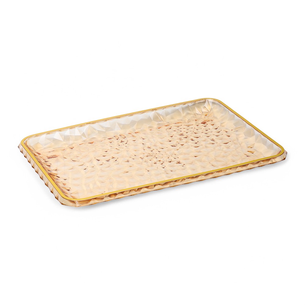 Поднос пластиковый 38x25 см DB-152-256 Золотой
