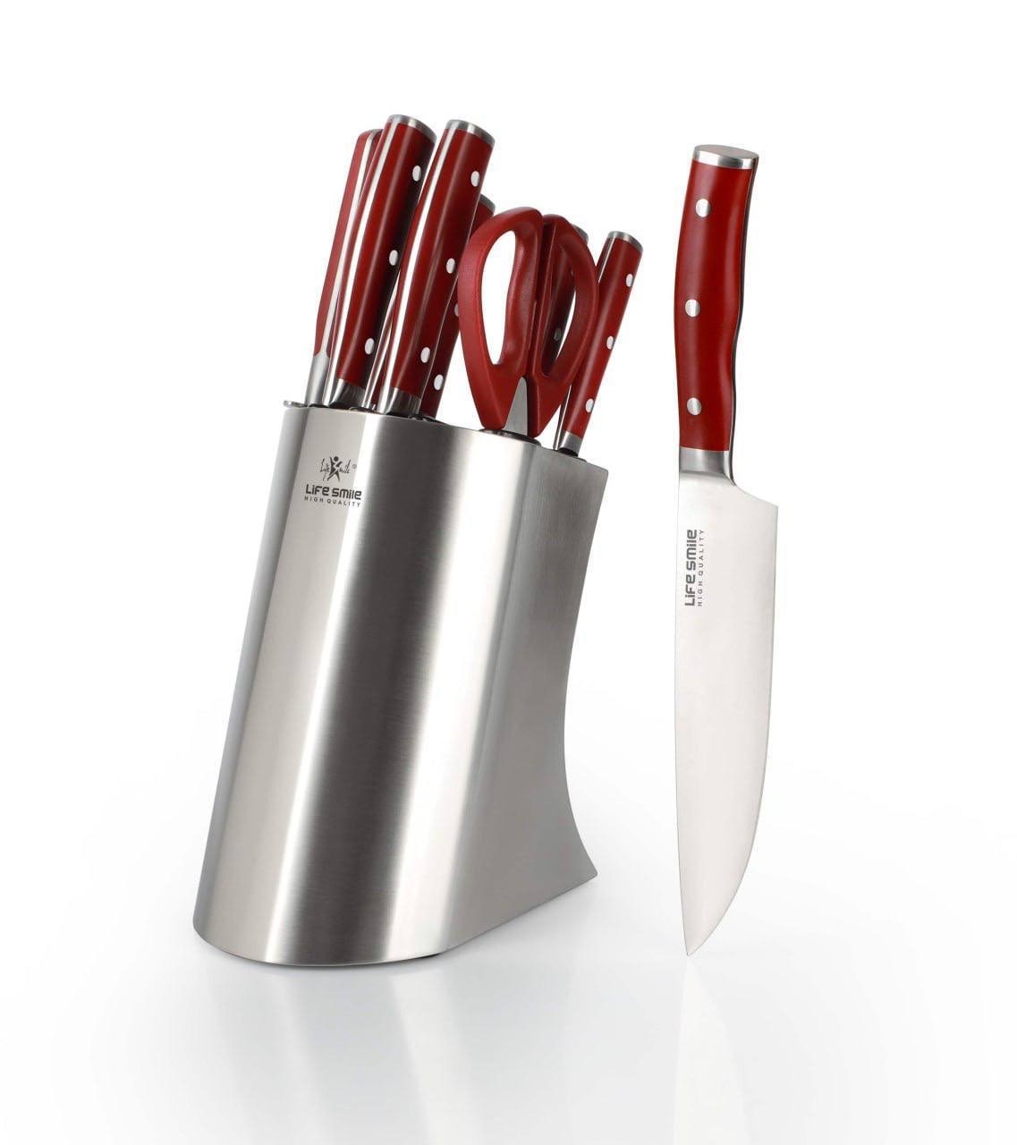 Набор ножей 10 pcs Life Smile красный NSEL-10
