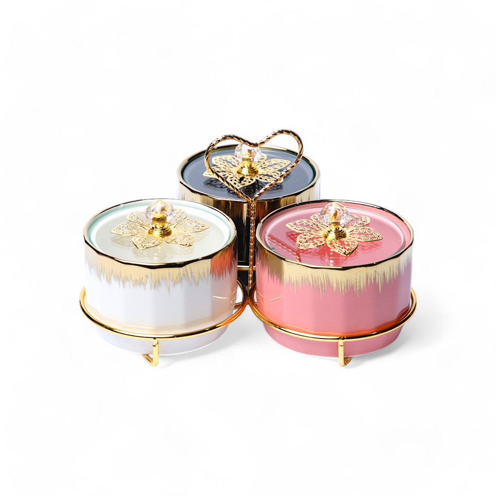 Менажница керамическая 3 pcs QT1007 4 pcs DB-74-101 Разноцветный