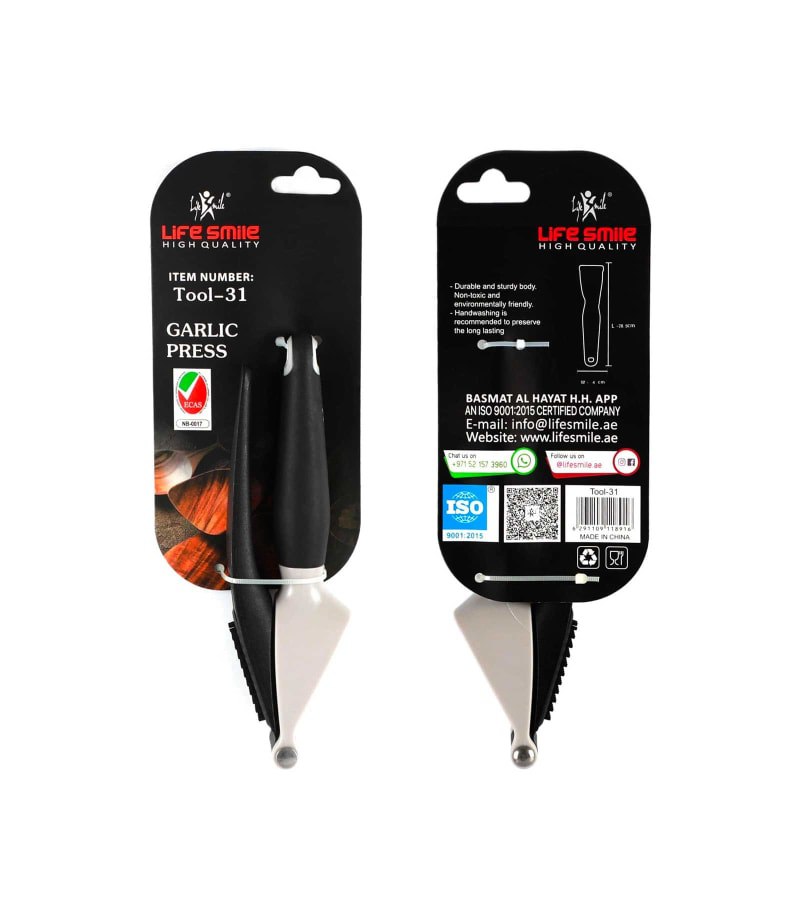 Чеснокодавилка с силиконовой ручкой розовый TOOL-31