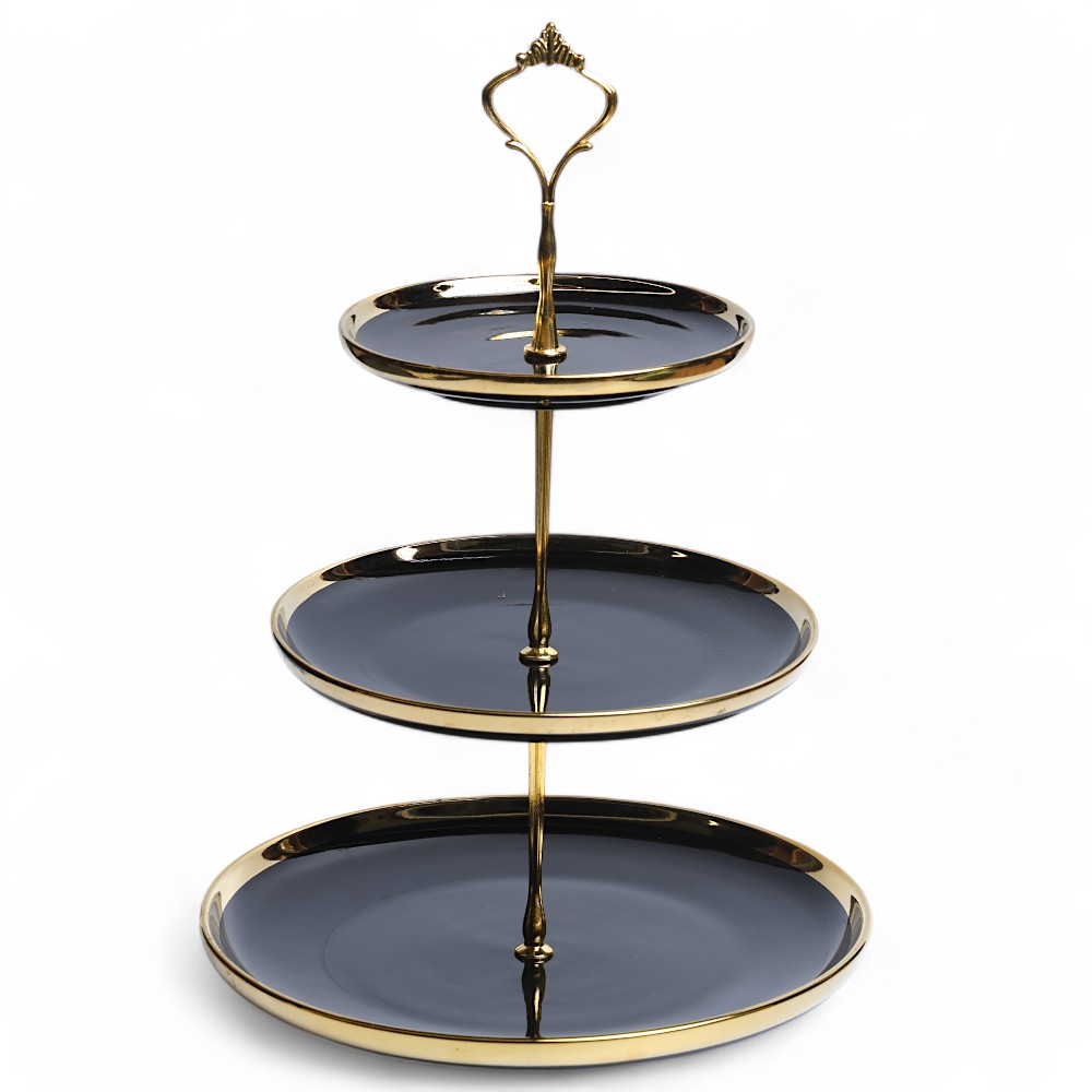 Этажерка керамическая 3 pcs Royal Home R-08 Черный