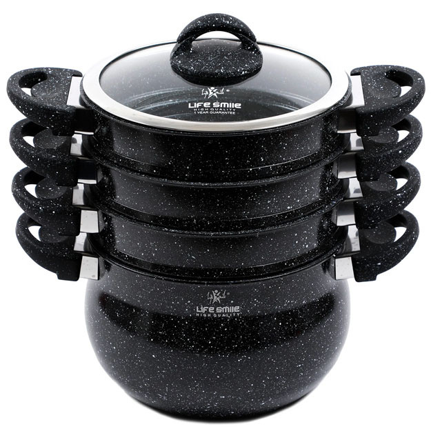 Мантоварка Черный 8 л Life Smile LIFEP9S3-24